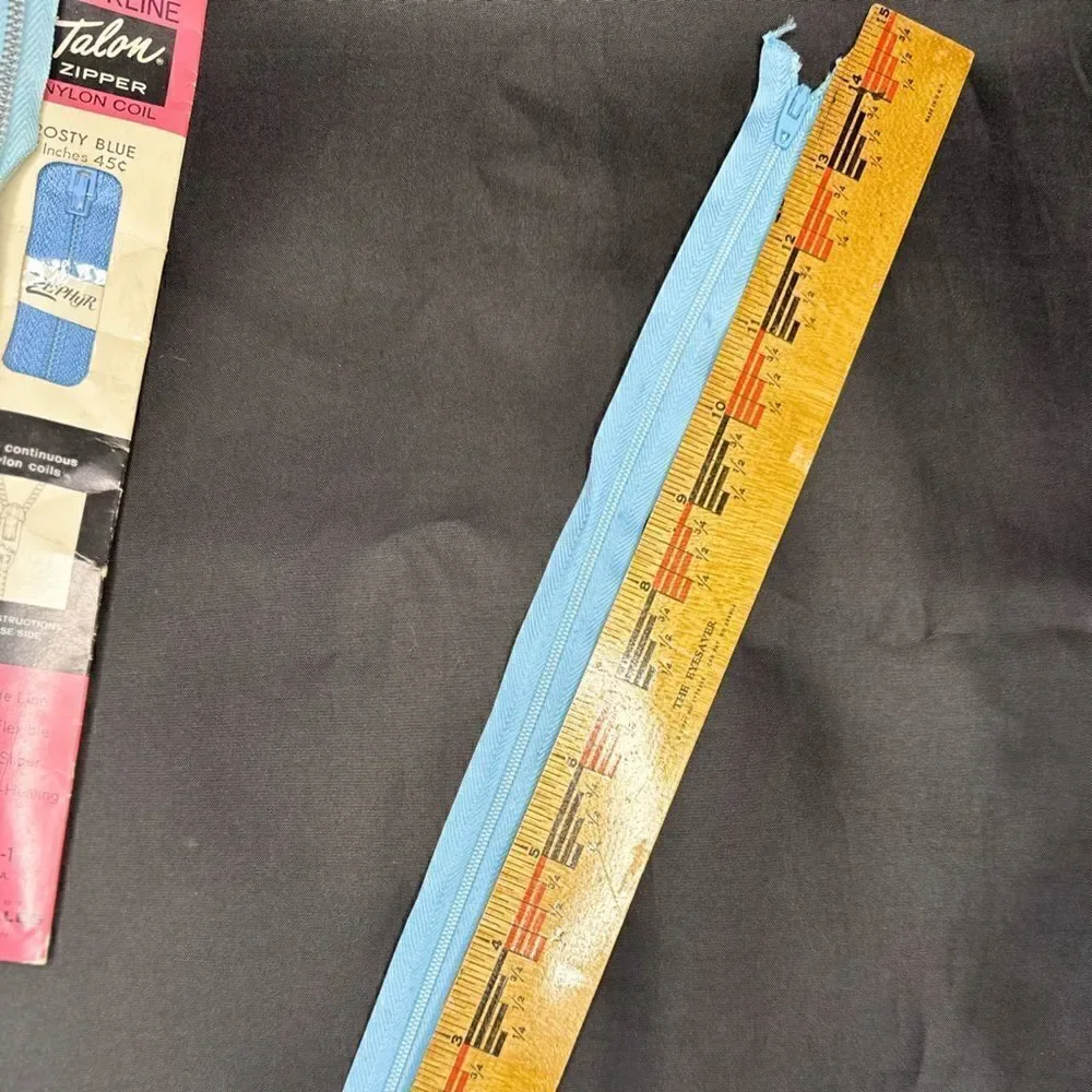 Vintage Selection of various colored Zips for Dressmaking/Tayloring
